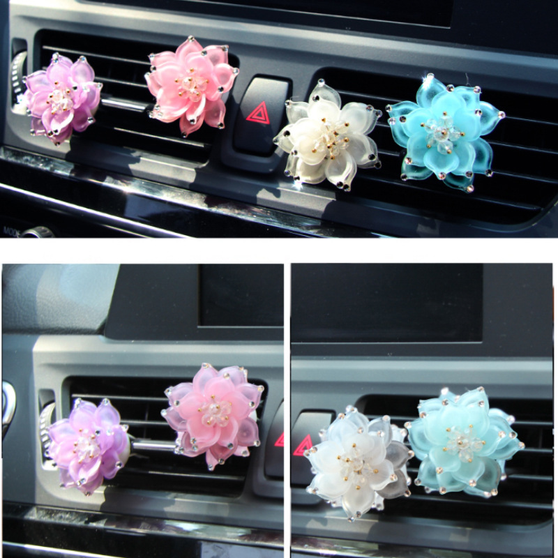Flores creativas, fragancia de coche, fragancia, salida de aire, decoración de coche, decoración de coche, clip de aire acondicionado, estilo antiguo de doble capa