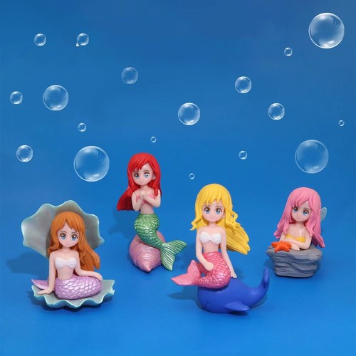 Fish tank decoration, landscaping, mermaid ornaments, aquarium, underwater world, submersible cloth, landscape appreciation, cute creative package