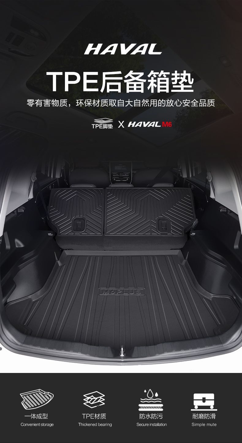 Haver M6PLUS Trunk Mat Car Decoration Daquan 2021 Harvard Car Modified Trunk Mat