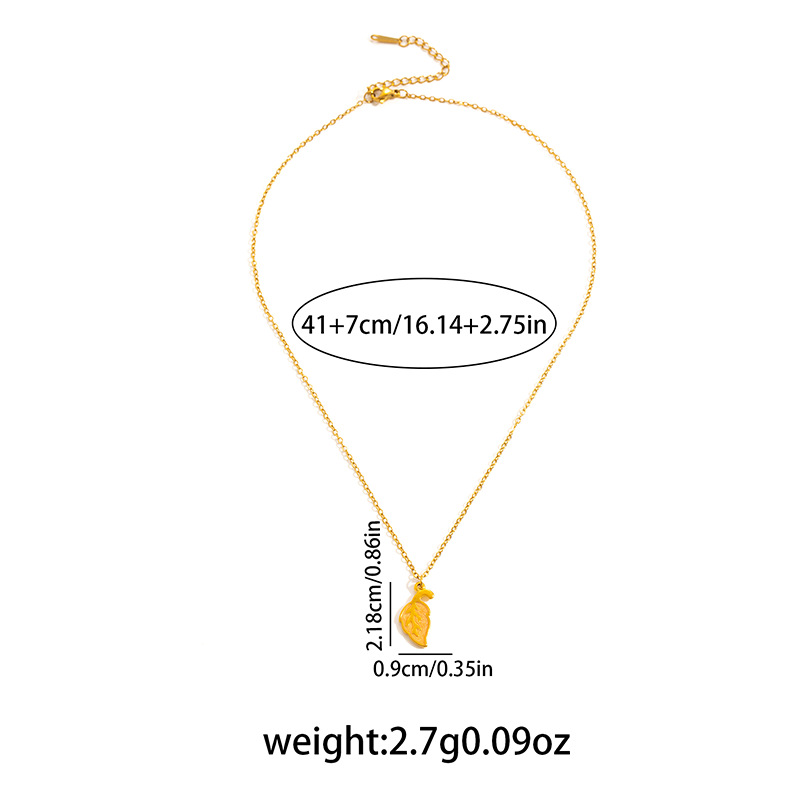 7g Weight 0.03µm Gold Plating Thickness Electroplated Gold Plating Process Golden Plated Plating Material 201 Stainless Steel Pendant Material Pendant Necklace Classification 201 Stainless Steel Chain Material cable chain Chain Type 1 Piece Quantity Holiday, Daily Occasion 201 Stainless Steel Material Flower Pattern Women's Gender Simple Style, Classic Style Style Plating Craft Elegant Titanium Steel Necklace For Women Bohemian Floral Print Colorful Drip Glaze Rose Pendant Versatile Clavicle Chain 29