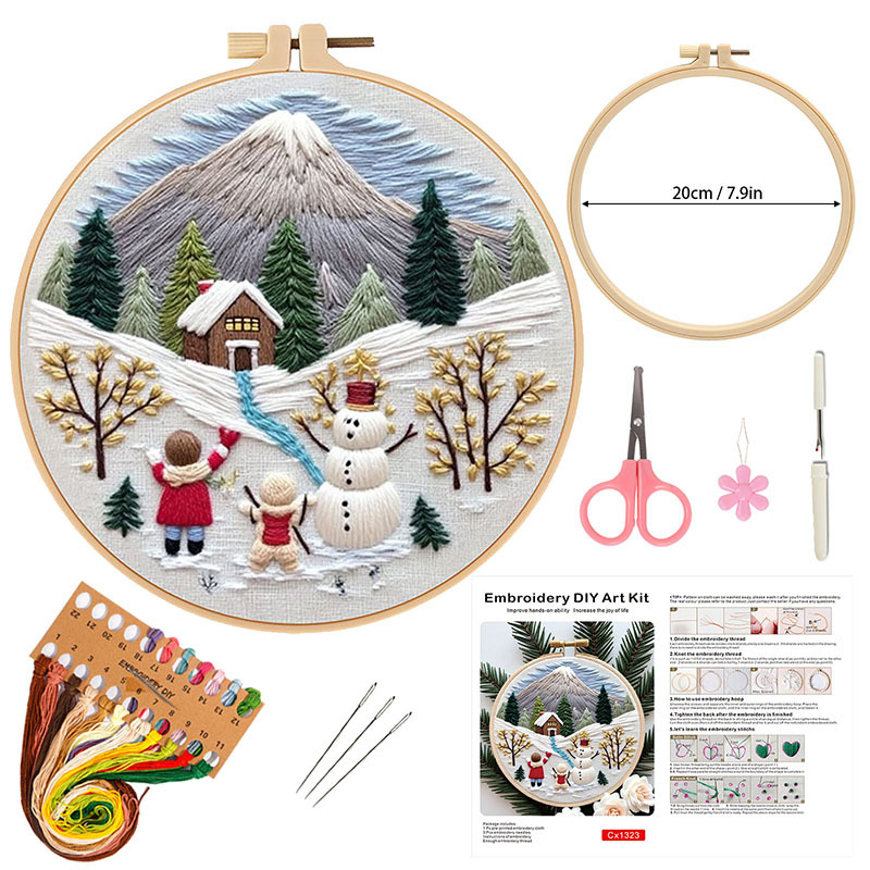 2025 nuevos productos de bordado de Navidad hechos a mano diy material paquete de bordado de Navidad accesorios originales