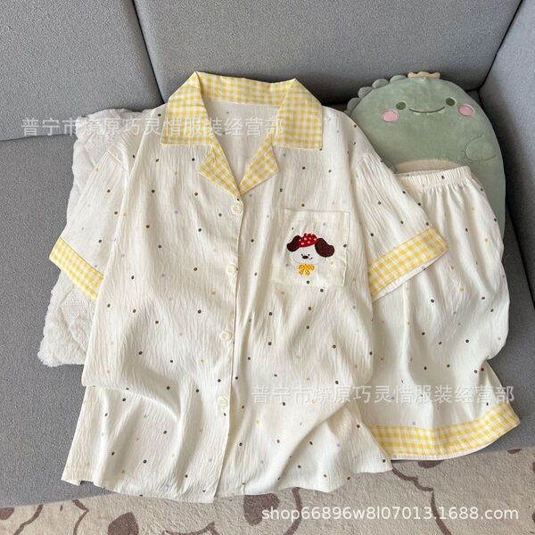 Short summer pijama with bow