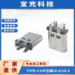 TYPE-C14P 垂直プラグ 10.0 10.5 メスソケット足 TYPE-C14P メスソケットストレートプラグ 8.8/9.3