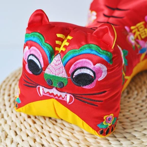 Детская подарочная коробка для новорожденных, подушка, кукла, игрушка, тигр, подарок на день рождения, с вышивкой