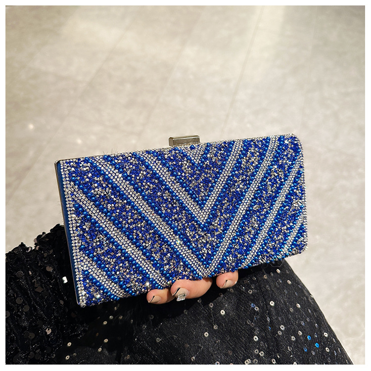 2025 Cross-border new dinner bag, European and American women's handbag, diamond-encrusted banquet clutch, evening dress bag, women's bag undefined