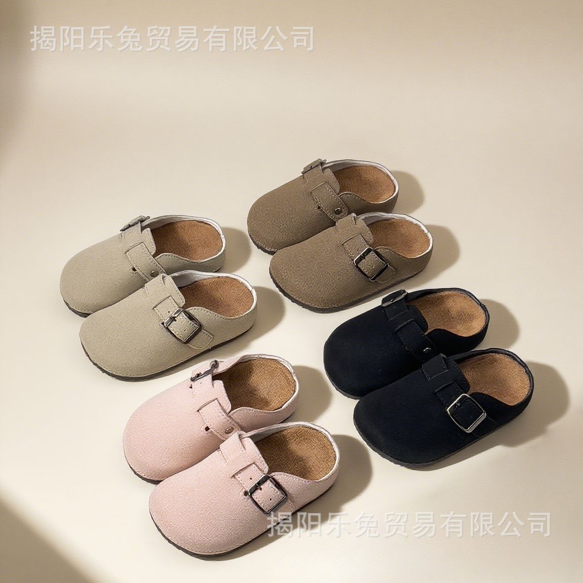 Children's Casual Retro Birkenstock Shoes 2024 Autum New Girls' Bean Shoes Round Toe Comfortable Students Cross-Border Environmental Protection
