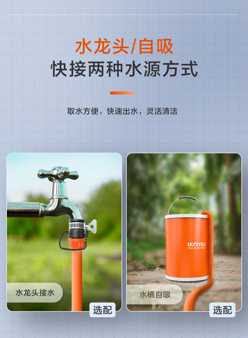 Yili 3280 high-pressure car washing machine household high-power 220v water pump portable water gun artifact