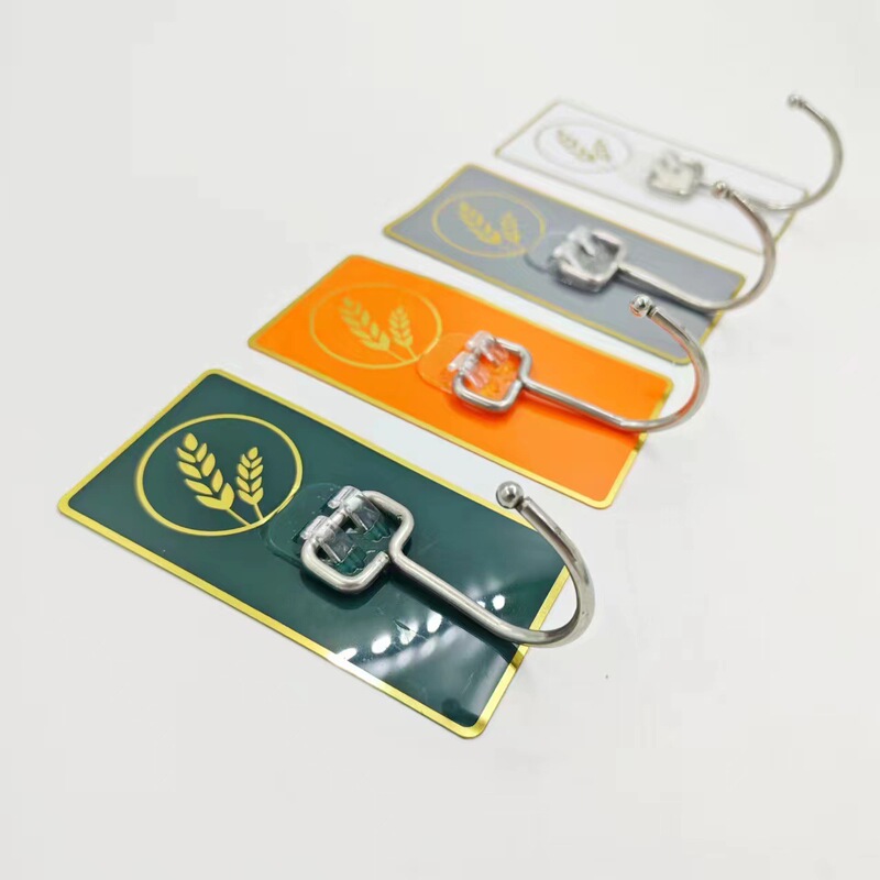 Rectangular Wheat Spike Pattern Large Adhesive Hooks, Thickened Hooks, Wholesale of Small Items for One or Two Yuan