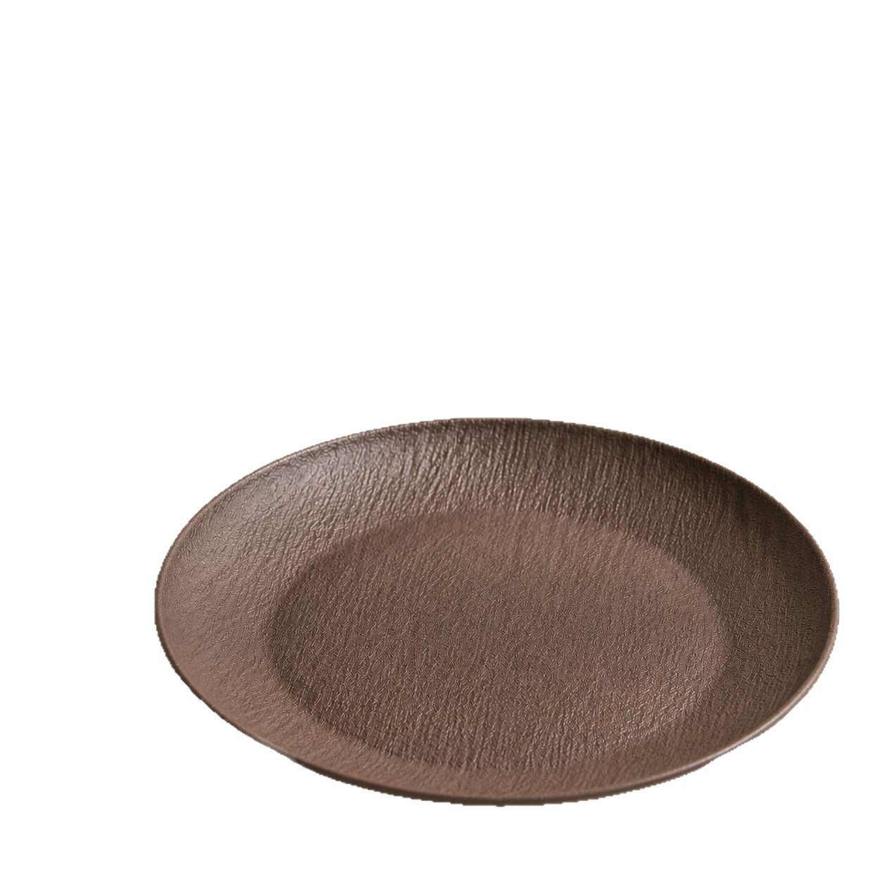 Nuevo lujo ligero de alta calidad plato de plástico de grado alimenticio de madera plato poco profundo plato de filete de comida occidental plato de fruta plato de comedor