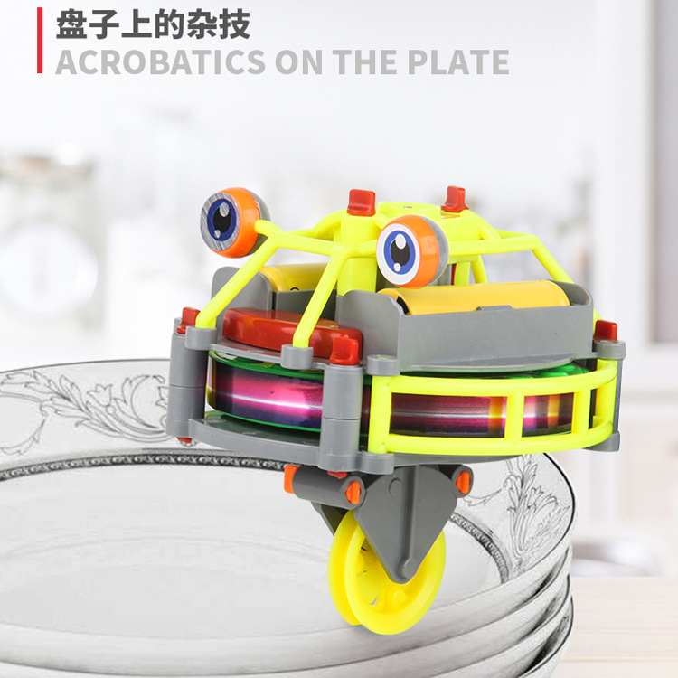 Negro tecnología tumbler unicycle alambre de acero walking robot monociclo novela interesante puesto giroscopio juguete eléctrico