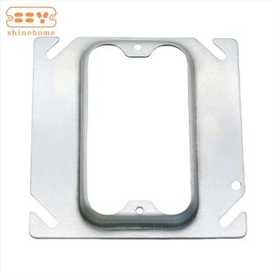 Galvanized Steel Plate High Quality American Standard 4inch Square 1 Set Device Gypsum Ring 1/ 2inch Raised Cover Plate
