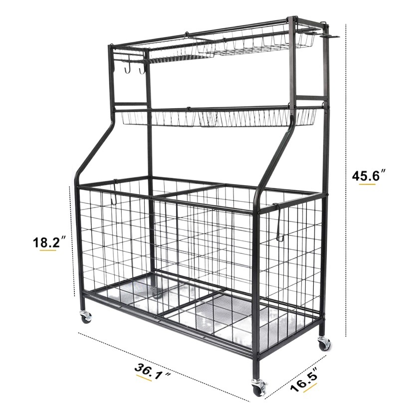 Almacenamiento en el hogar rack de almacenamiento rack de baloncesto canasta de almacenamiento de juguetes para niños productos deportivos organizando coche ahora