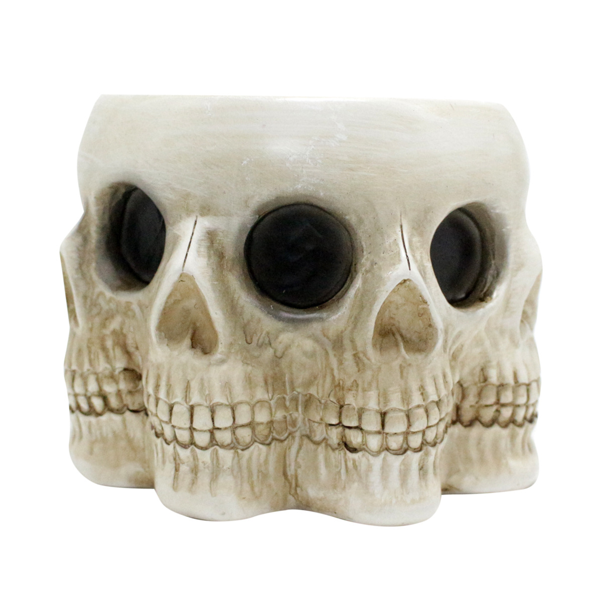 Multi-faceted Skull Resin Fleshy Flower Pot Green Plant Flower Pot Personalized Creative Ghost Head Flower Pot Halloween Candy Bowl