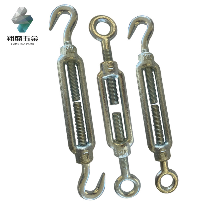 电镀锌锻造1480花兰双头螺栓松紧器调节扣螺旋扣钢丝绳收