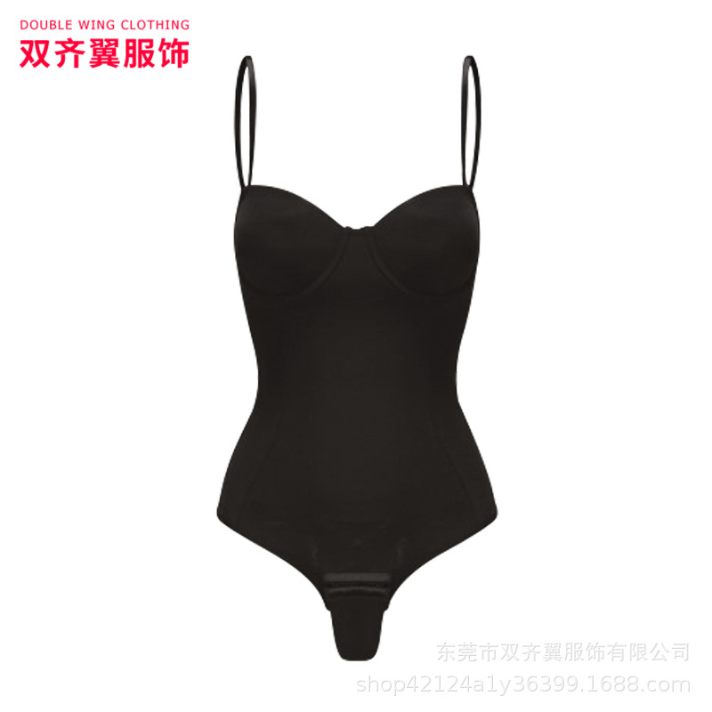 T-shirts unidos con correa de hombro desmontable, cintura cerrada