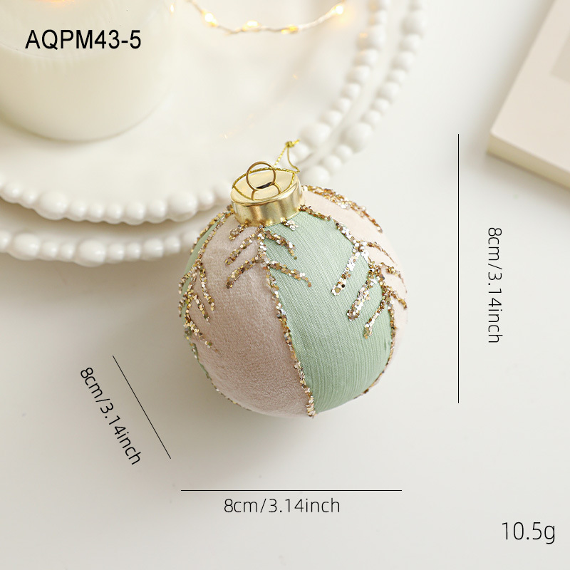 Nuevos productos transfronterizos de 8CM bolas de Navidad polvo adhesivo bolas de espuma de hongos colgante de espuma de bolas de Navidad decoración de árbol de Navidad