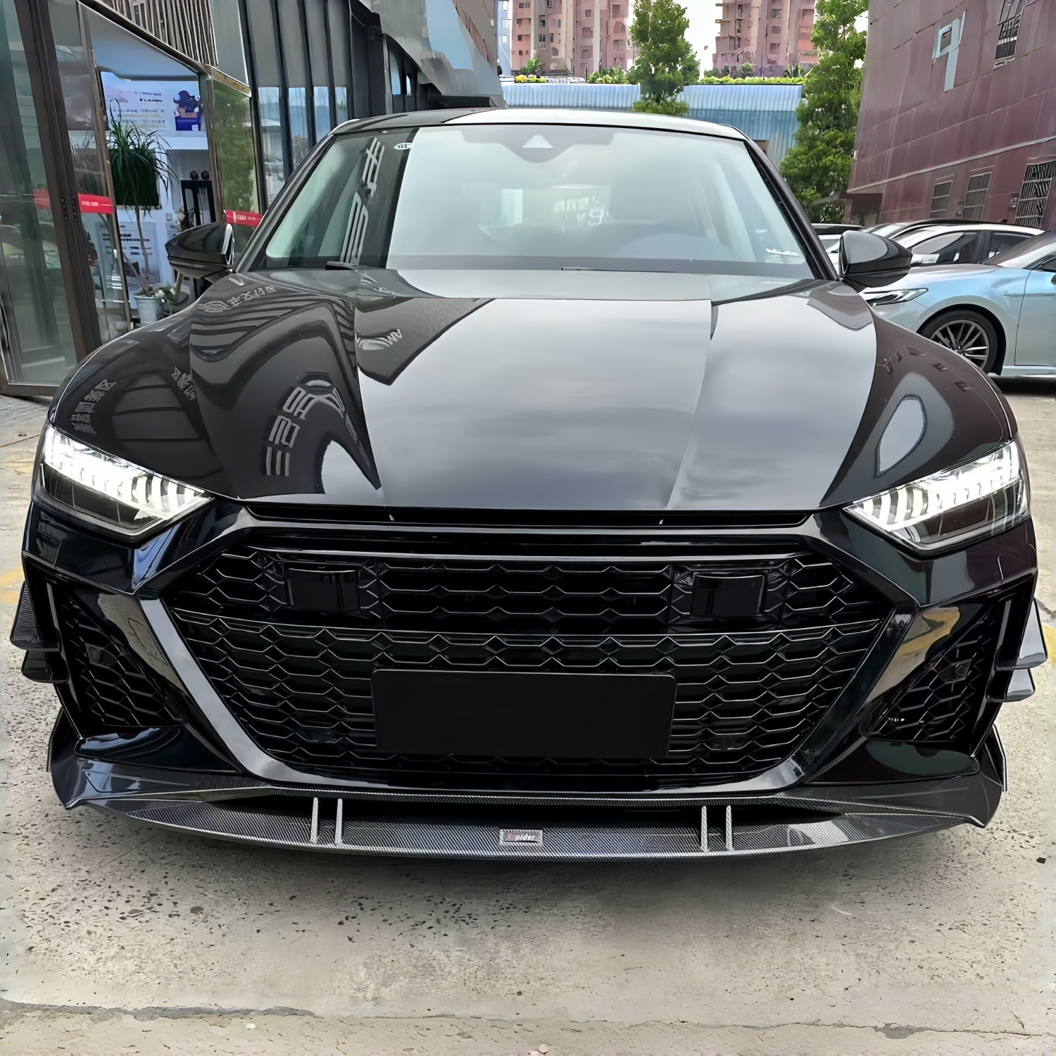 Suitable for Audi 19-25 models A7/A7L, RS7 front bumper and front grille upgrade kit