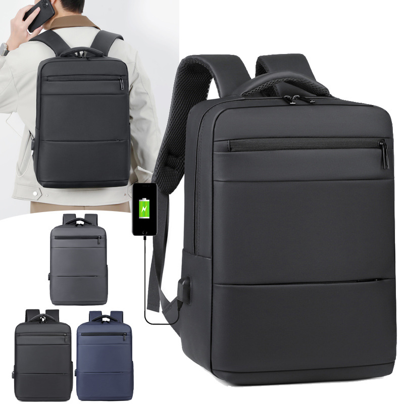 Simple men's business backpack, lightweight, high-end, large-capacity travel backpack, computer backpack, shoulder backpack