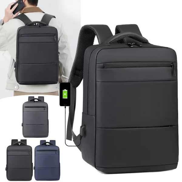 Simple men's business backpack, lightweight, high-end, large-capacity travel backpack, computer backpack, shoulder backpack
