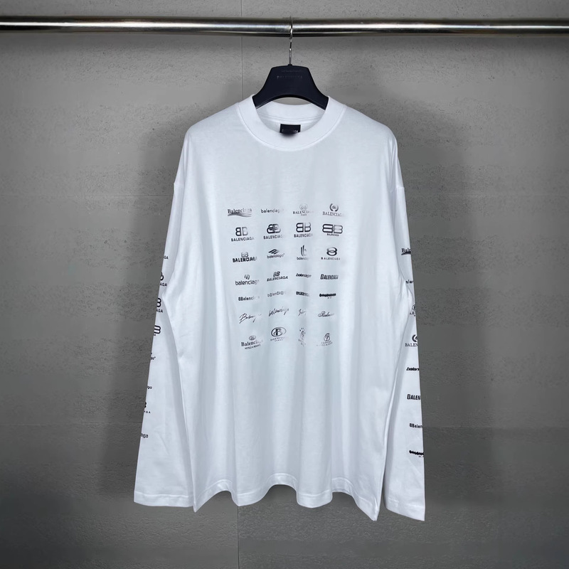 Paris B Brand Correct Version Ss24 Classic Style Tape Logo Limited Edition Vintage Loose-Fit Unisex Long-Sleeve T-Shirt Paris B Brand Correct Version Ss24 Classic Style Tape Logo Limited Edition Vintage Loose-Fit Unisex Long-Sleeve T-Shirt