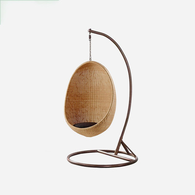 Muebles de exterior nórdicos, balcón, sofá de ratán individual, patio al aire libre, silla de ratán, mesa y silla impermeables, B & B