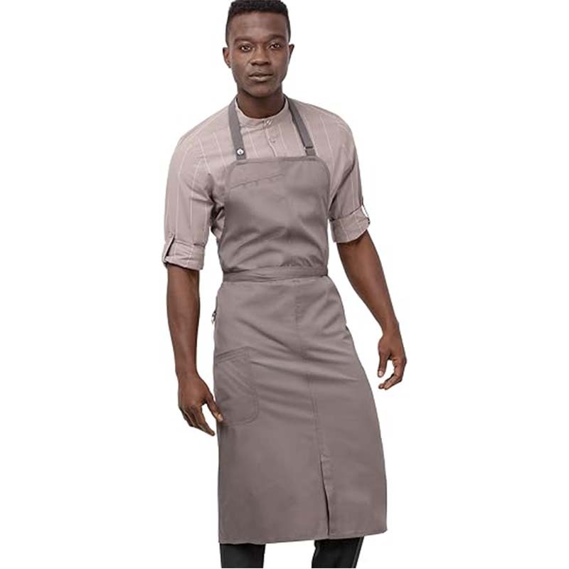 Transfronterizo Amazon poliéster algodón delantal logo personalizado cocinero camarero ropa de trabajo delantal de cocina al por mayor