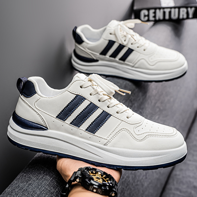 Zapatillas deportivas de hombre para primavera, transpirables, de suela gruesa, informales, ligeras, 2026, nuevas, versátiles, blancas