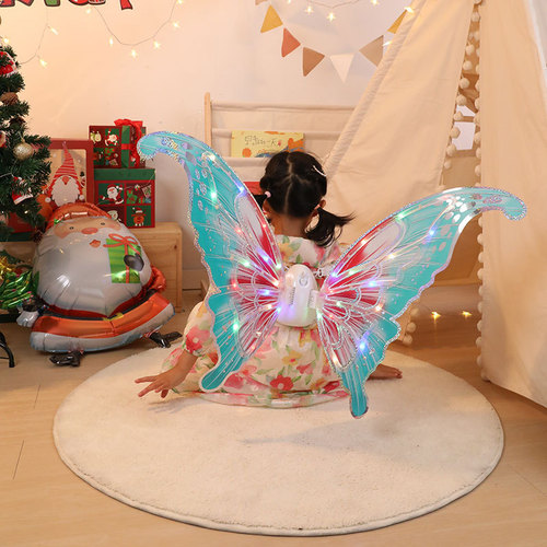 Cross-border Elf Wings Electric Luminous Butterfly Wings Girls Back Decoration Cosplay Gift New Year Gift Wholesale