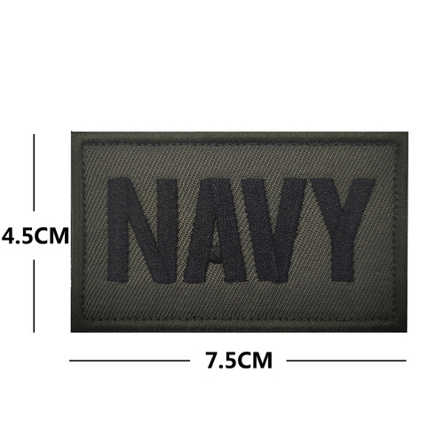 Sea Traveler 3D Embroidered ARMY NAVY USMC English Letter Embroidery Patch Velcro Badge Fabric Sticker