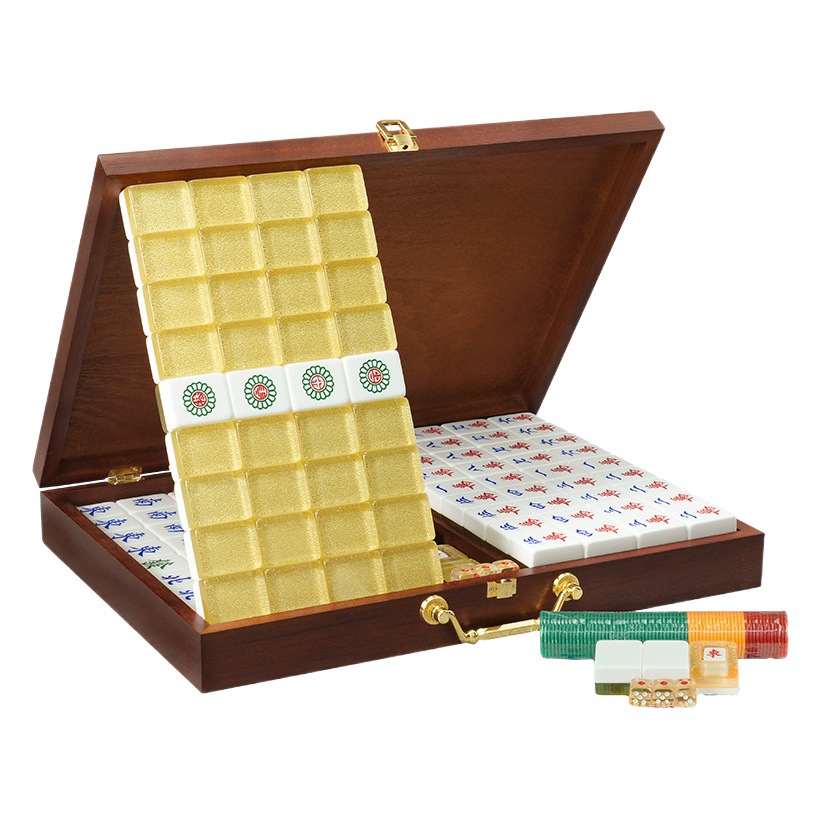 Yusheng Mahjong Table Solid Wood Folding Mahjong Desktop Sparrow Table Multifunctional Household Hand Rubbing Manual Mahjong Table