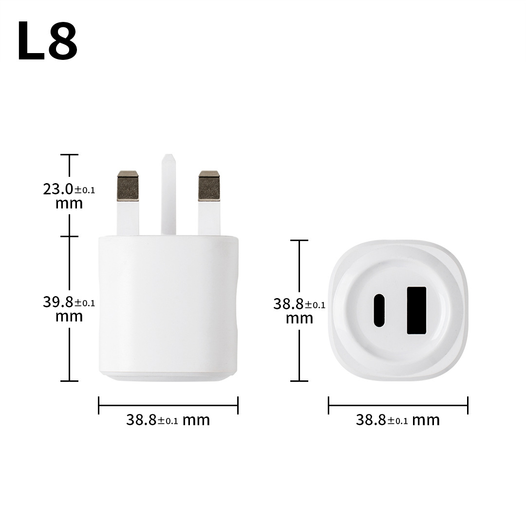 厂家美规英规充电器手机USB适用C口手机充电器壳子5V1A5V2A 5W10W