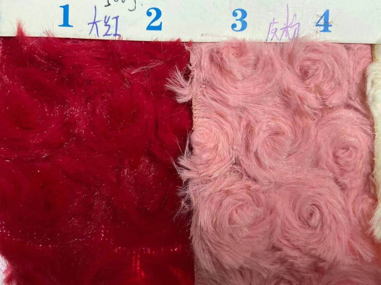 Suministro cepillado PVVelvet engrosada cepillado super suave Rosa terciopelo urdimbre tejido de terciopelo de punto Zapatillas Zapatos y sombreros tela de juguete de peluche