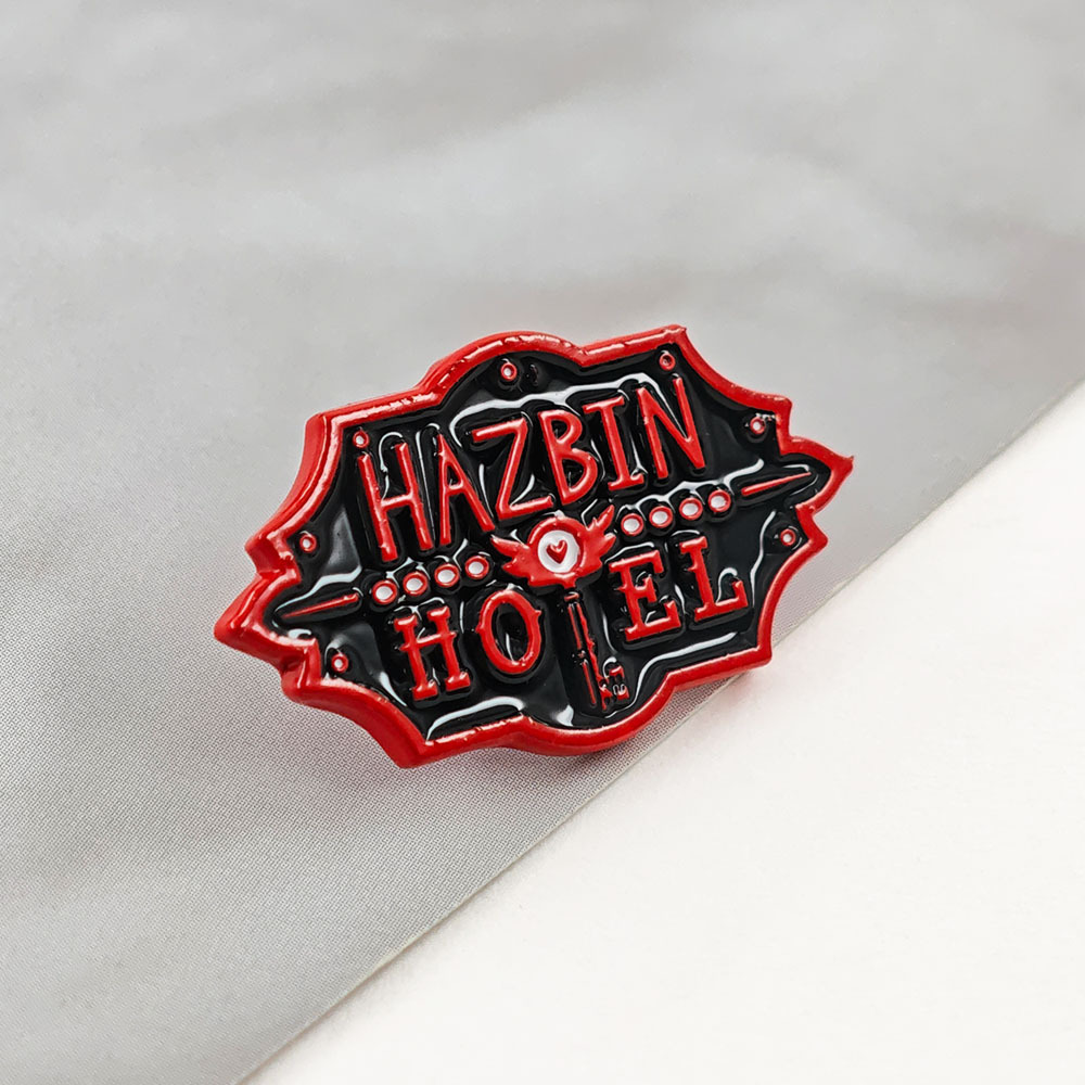 Hell Inn Metal Enamel Brooch Anime Logo Badge Anime Peripheral Accessories for Backpacks and Clothing