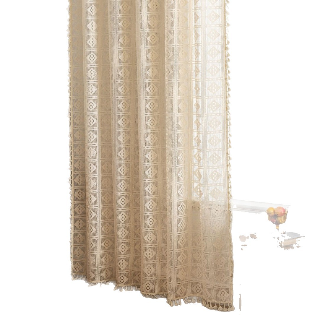 Cross-border Curtain Manufacturer Wholesales Lace Sheer Curtains, Bohemian Window Fabric, Best-selling Item On_voghion.com