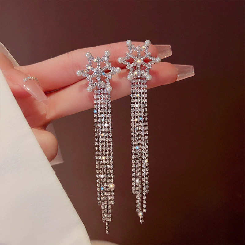 Серебряная игла, серьги из жемчуга, образец 925, стиль легкой роскоши, оптовая торговля