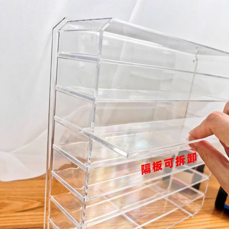 工場卸売り玩具車模型収納箱分格多層透明棚1:64風火輪車位箱|undefined