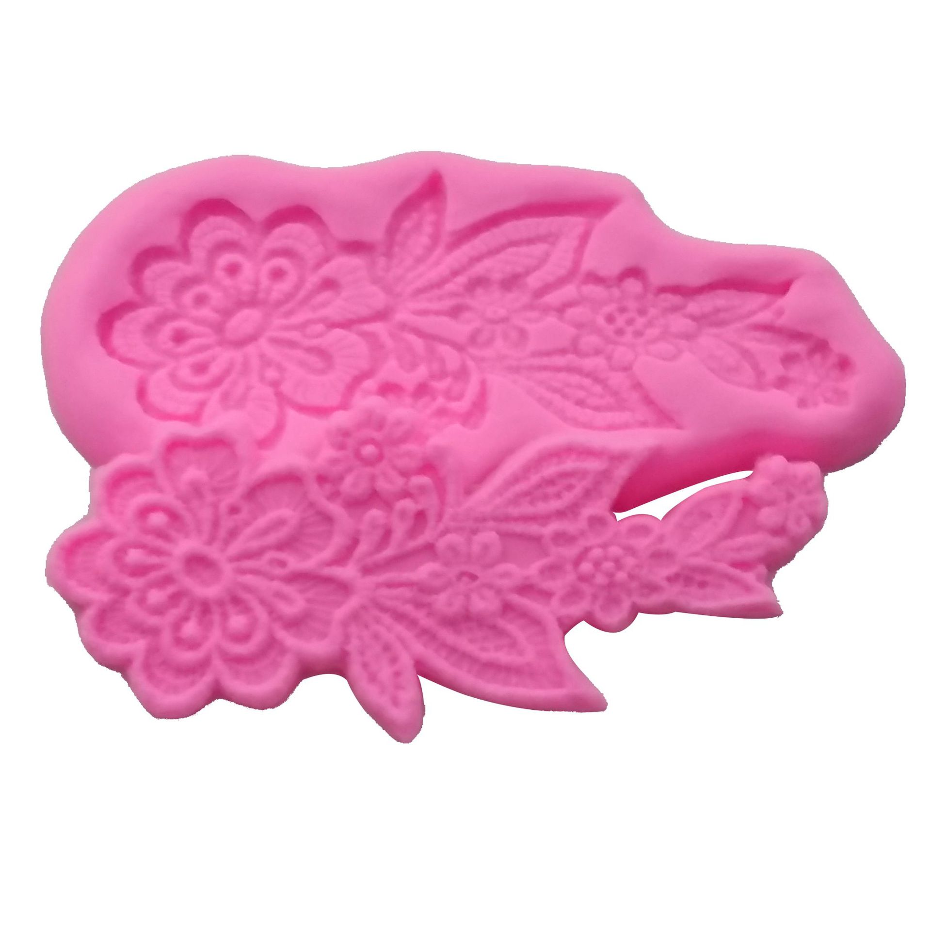 Fondant encaje pastel de encaje molde pastel de tela patrón en relieve de silicona molde herramientas para hornear ventas directas de la fábrica