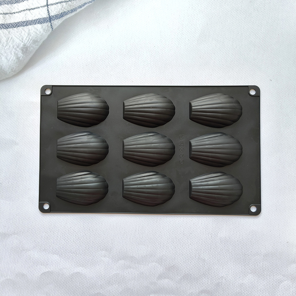 Silicone 9 conchas 9 molde de chocolate diy Madeleine pudín dulces galletas molde de pastel
