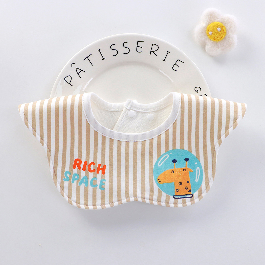 Babero para bebé toalla de saliva para bebé algodón impermeable recién nacido a prueba de vómitos babero para comer 360 grados rotación primavera y verano