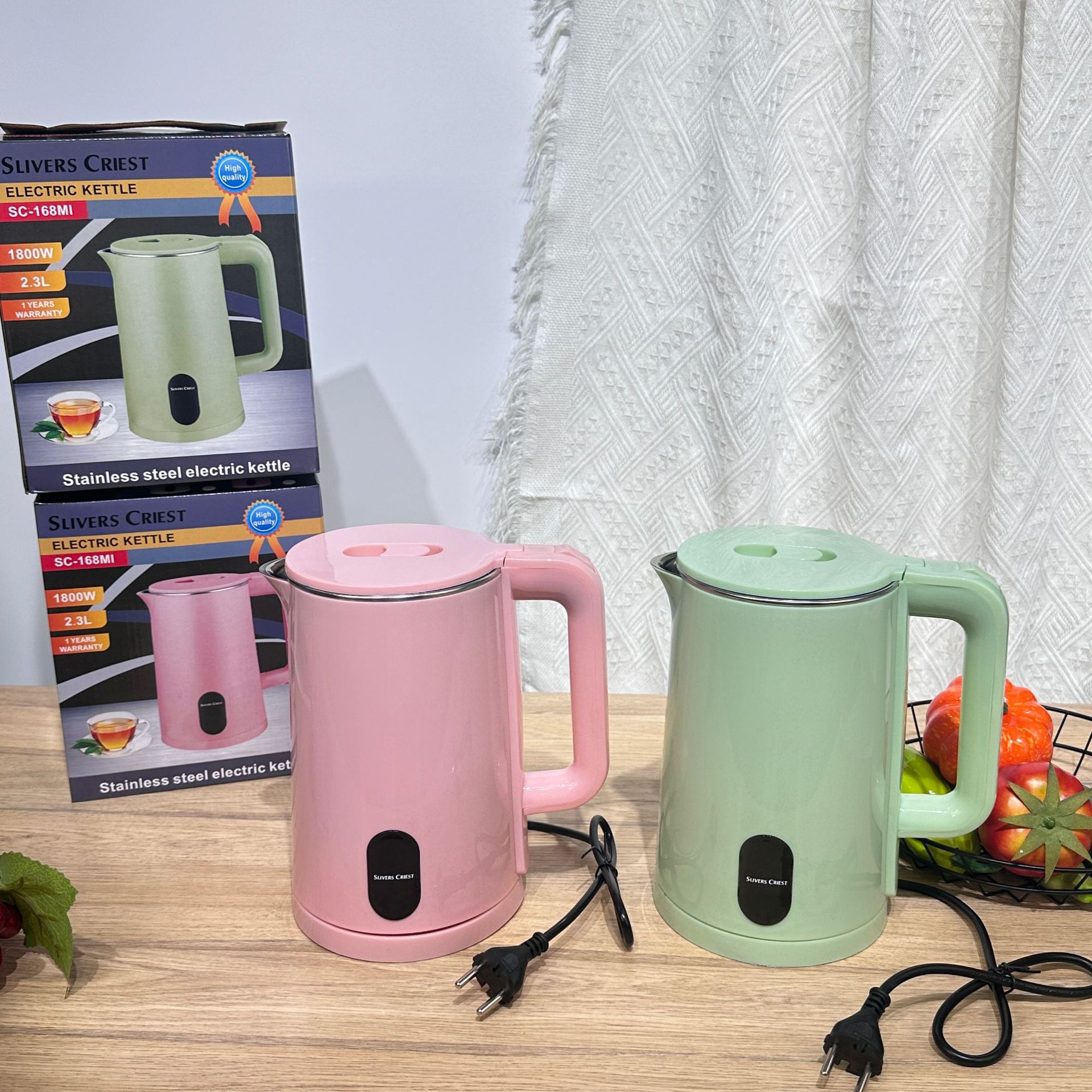Comercio exterior 2.3L hervidor eléctrico kettle paquete de pegamento hervidor de gran capacidad enchufe fábrica de hervidor de agua doméstica