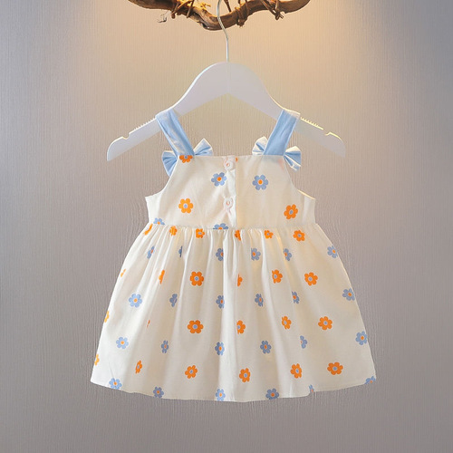 Baby Girls' Summer New Style Cotton Dress with T-shirt and Skirt, Including a Package, Drop Shipping