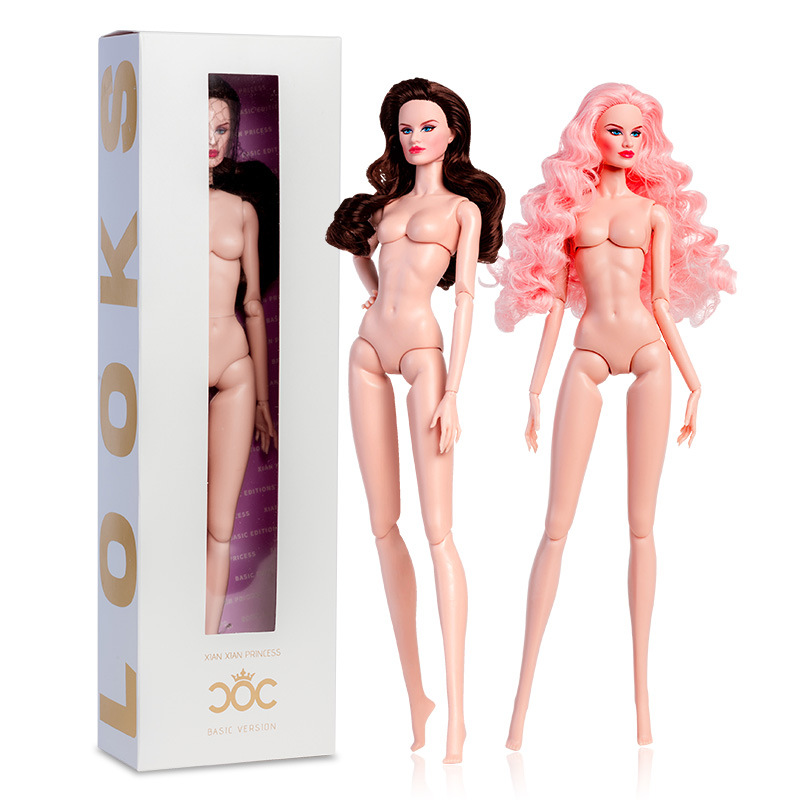 핑크 푸지 골드 표준 슈퍼 모델 인형 6 포인트 바디 32CM 하이 퀄리티 소녀 원피스 장난감 새로운 재고