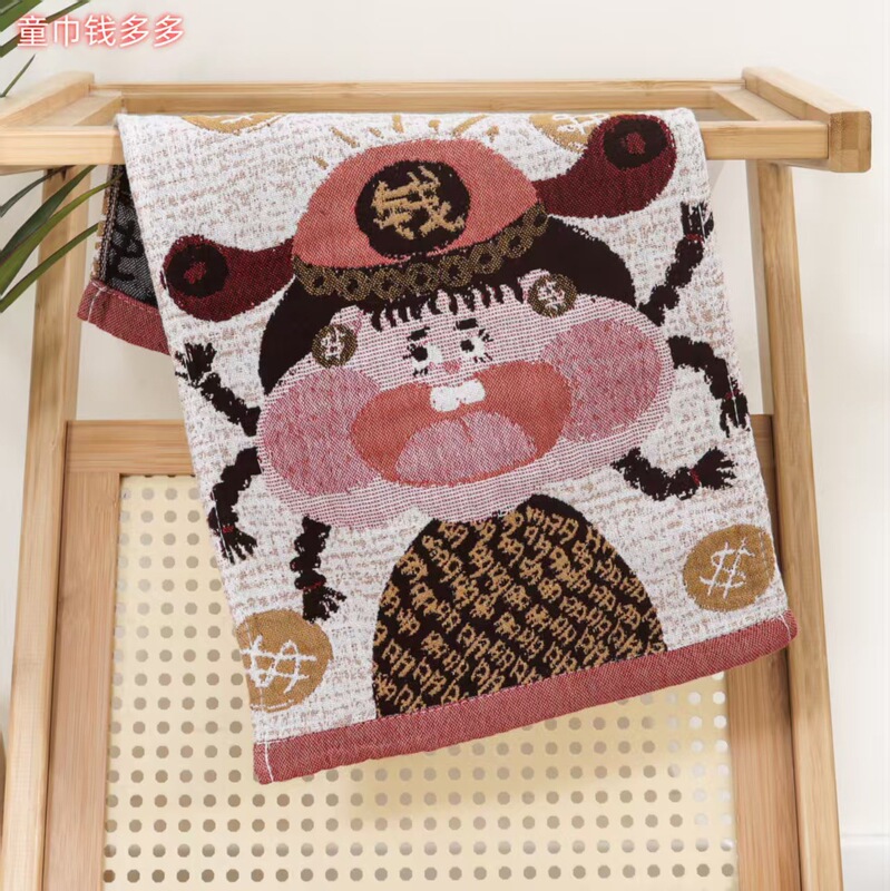Internet Popular New Soft Washable Cotton Children's Towel Cotton Gauze Baby's Face Towel Household Absorbent Cartoon Class A
