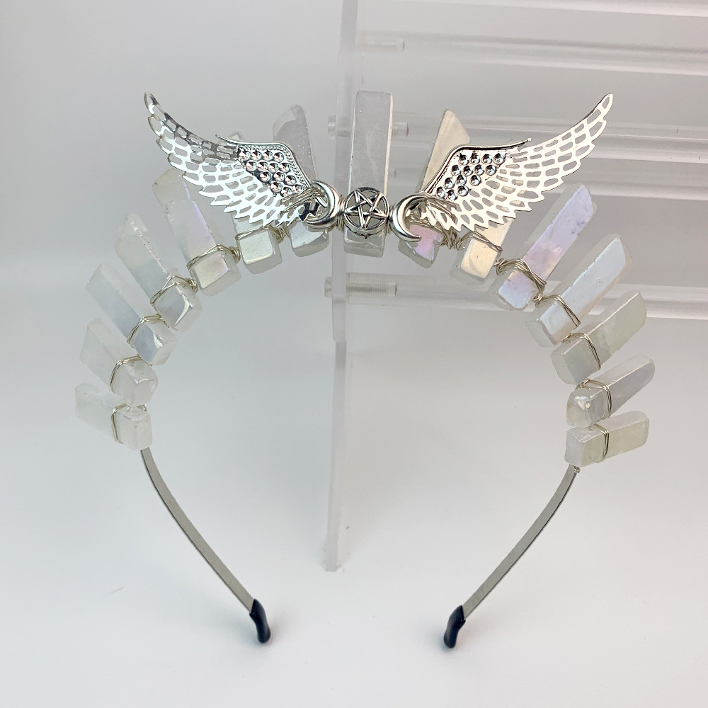 Retro Square Artificial Crystal Patchwork Hair Band display picture 3