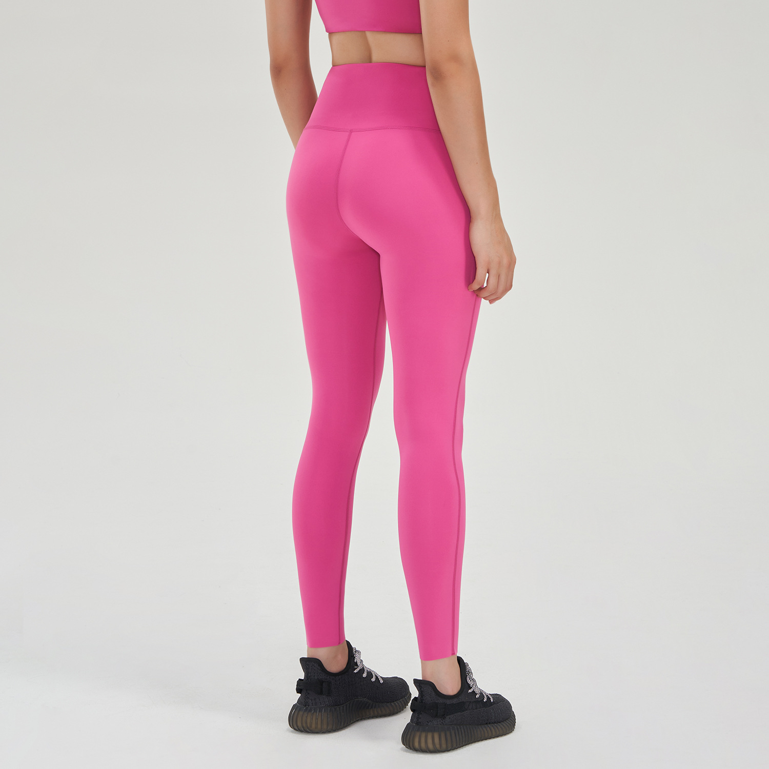 Lycra yoga Pantalones mujer desnuda cintura alta vientre contracción cadera levantamiento Pilates Fitness pantalones apretados de fondo Pantalones deportivos