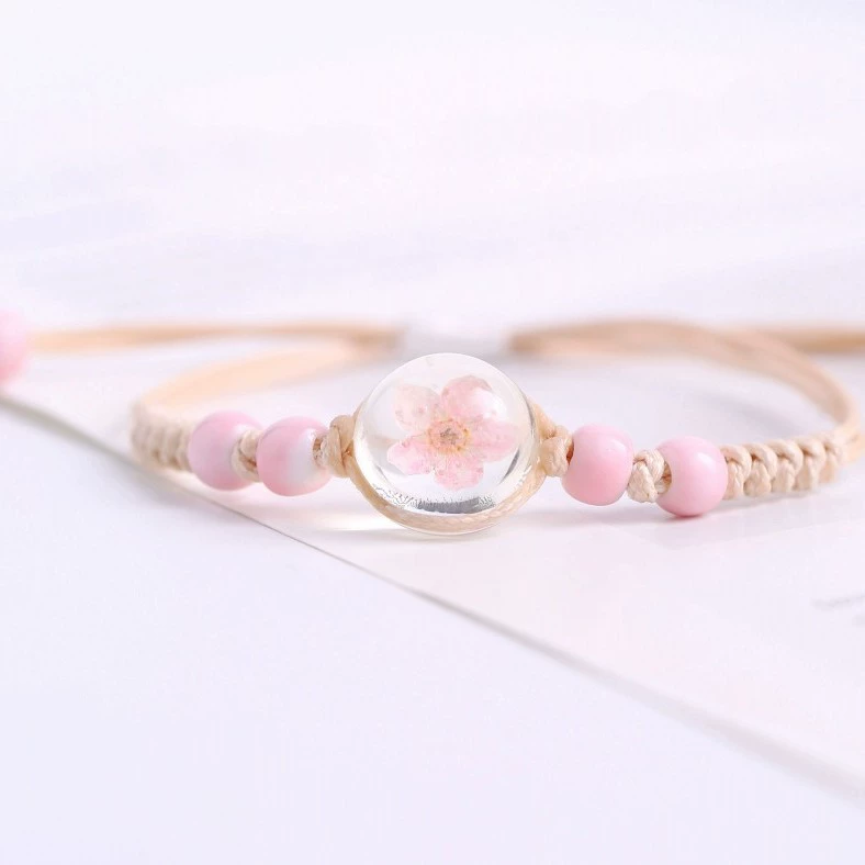 Fresh glass bracelet, sample, simple and elegant design, with gem