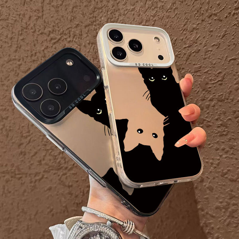 Wf Cat-Themed Case Suitable for iPhone 17 Pro Max, Simple Cartoon Design for iPhone 16/15/14/13/12 Wf Cat-Themed Case Suitable for iPhone 17 Pro Max, Simple Cartoon Design for iPhone 16/15/14/13/12