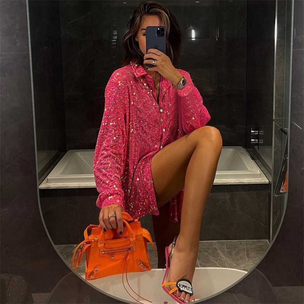 Summer, Spring, Autumn Season Women'S Gender Holiday Street Women'S Fashion Solid Color Spandex Sequins Pant Co-ord Set Pants Sets