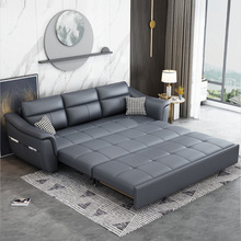 现代科技布沙发床 两用客厅多功能沙发 可折叠小户型直排双人梳发