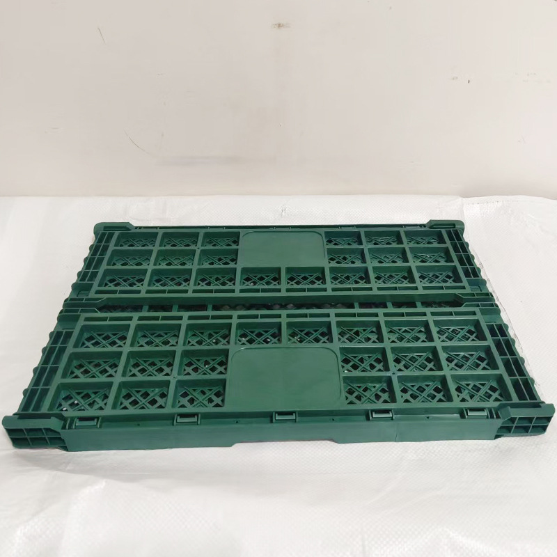 Cesta plegable de plástico engrosada, caja de almacenamiento de transporte de rotación de frutas y verduras, estante de exhibición de tienda de frutas de supermercado, apilador de estantes
